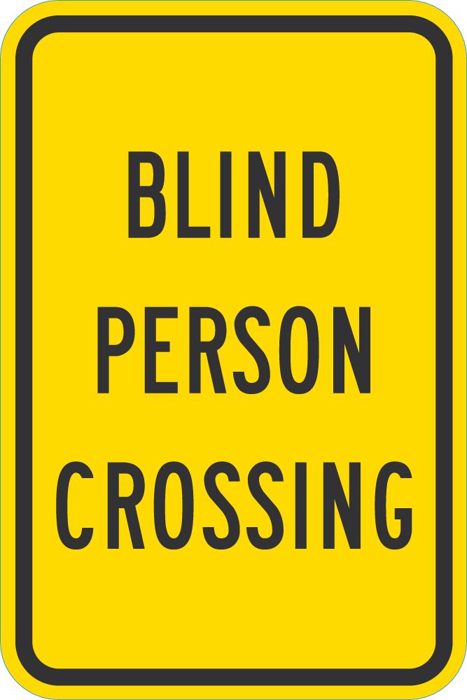 Blind Person Crossing Traffic Sign