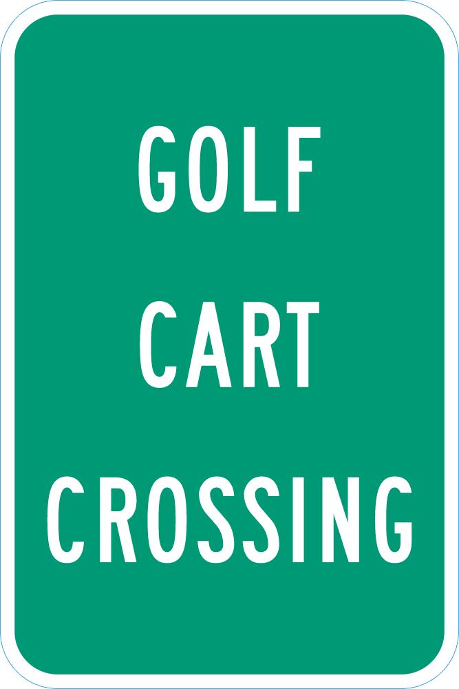 Golf Cart Crossing Traffic Sign
