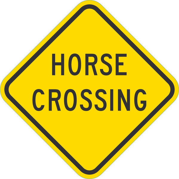 Horse Crossing Traffic Sign