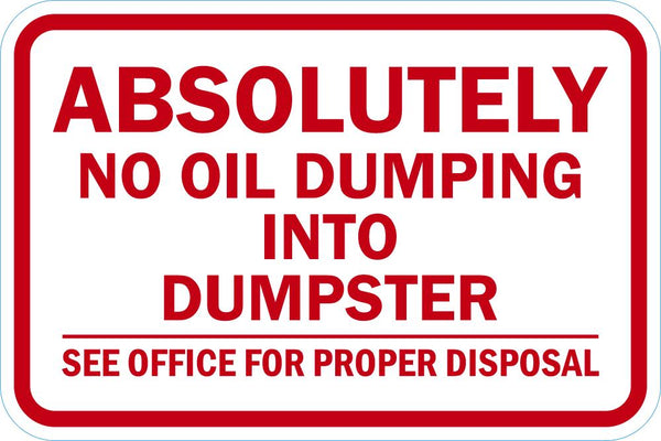 No Dumping Sign