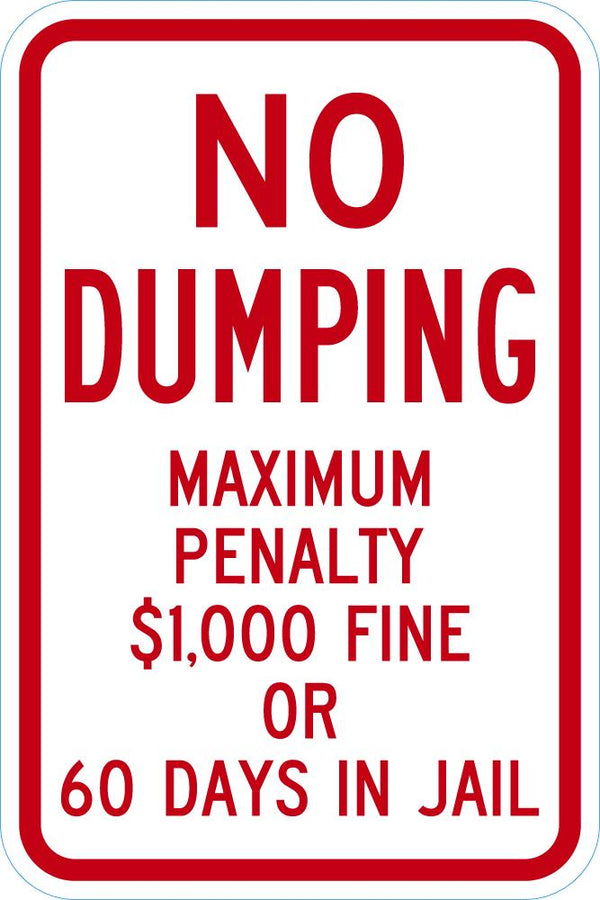 No Dumping Sign