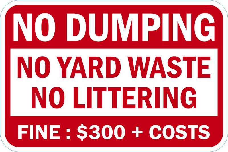 No Dumping Sign