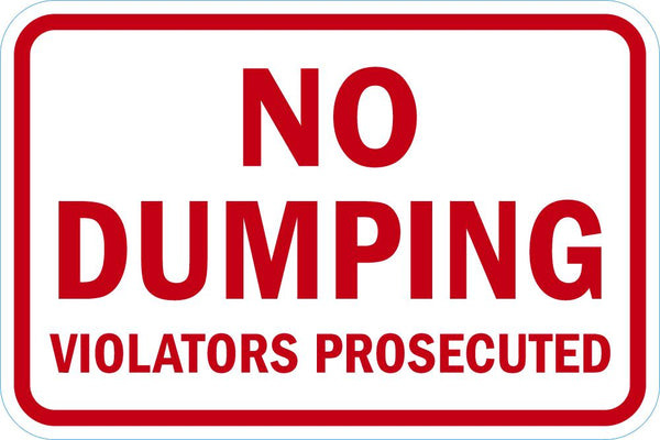 No Dumping Sign