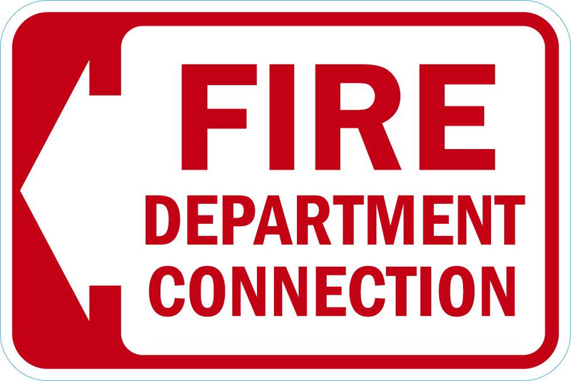 Fire Department Connection Sign