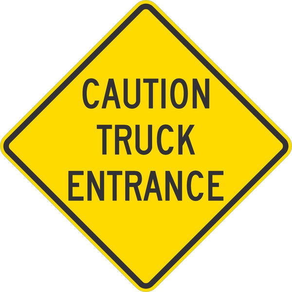 Truck Entrance Traffic Sign