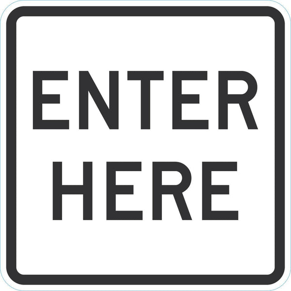 Enter Sign For Parking Lots