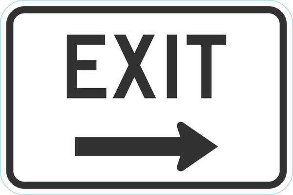 Exit Sign For Parking Lots