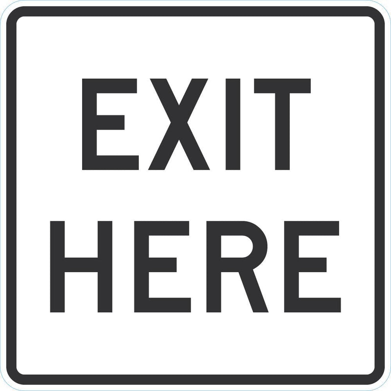 Exit Sign For Parking Lots