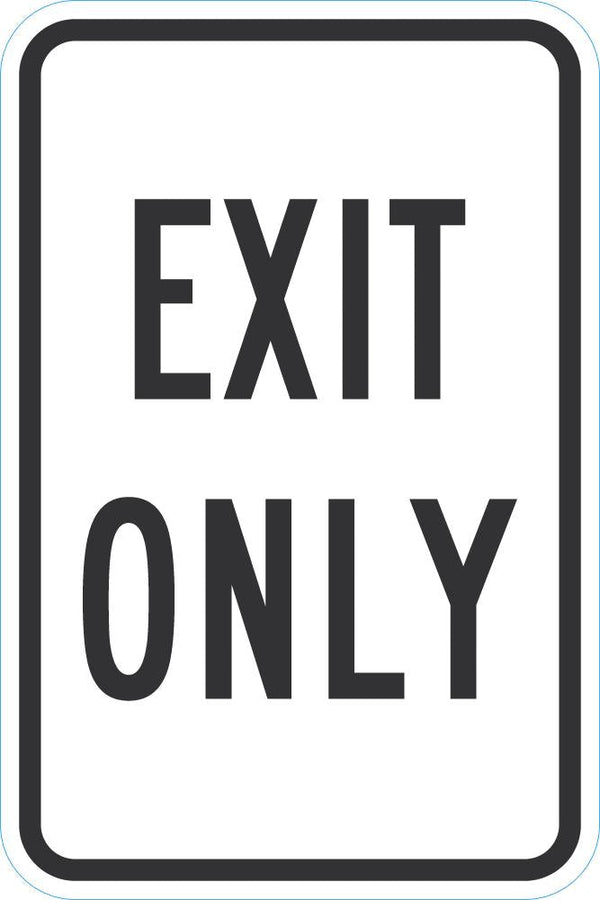 Exit Only Parking Sign