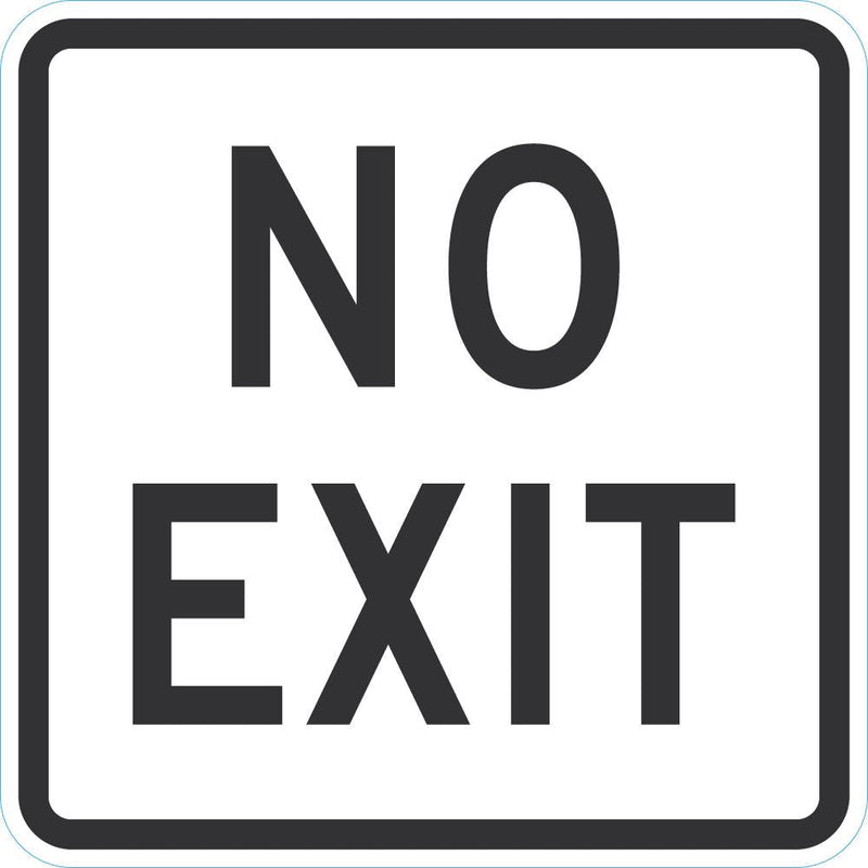 No Exit Sign For Parking Lots