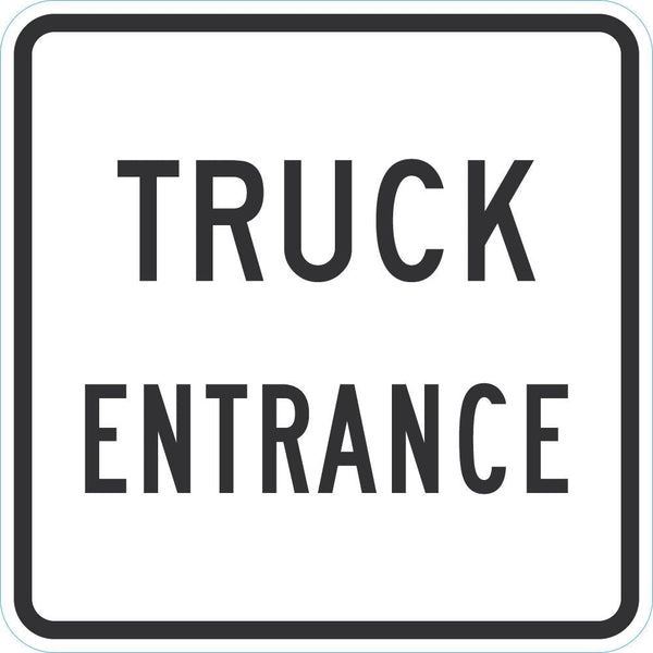 Truck Entrance Sign For Parking Lots