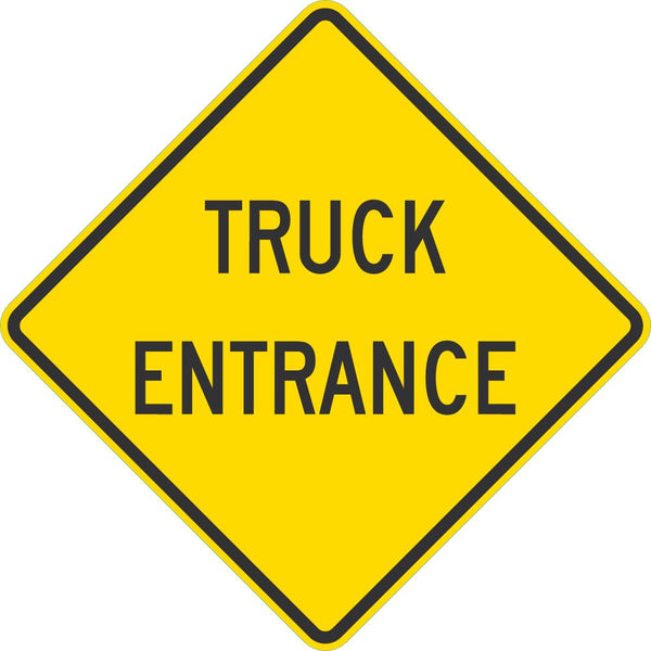 Truck Entrance Traffic Sign