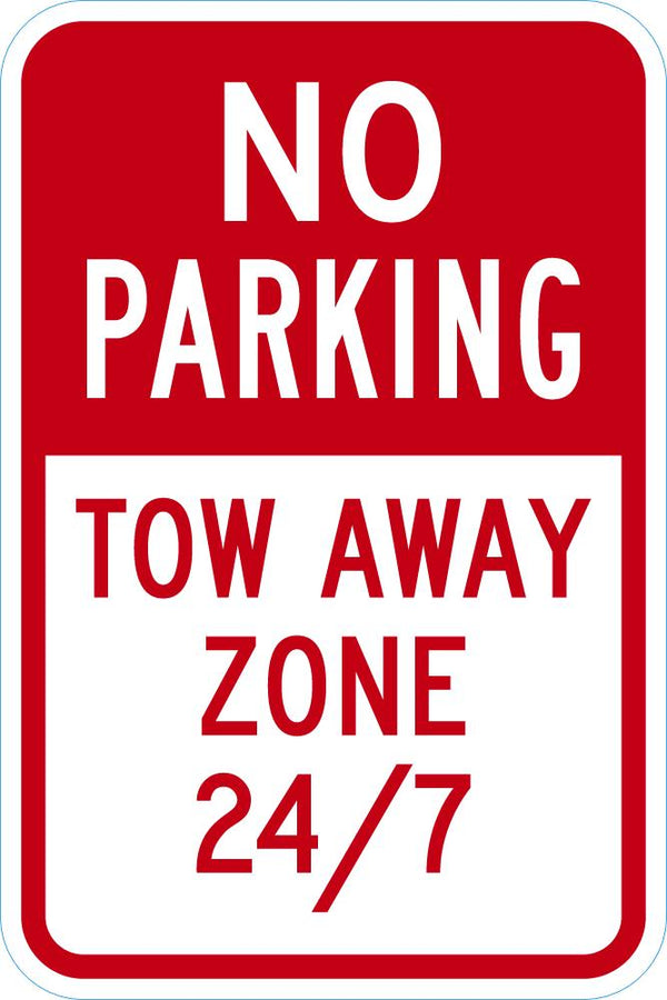 Tow Zone No Parking Sign