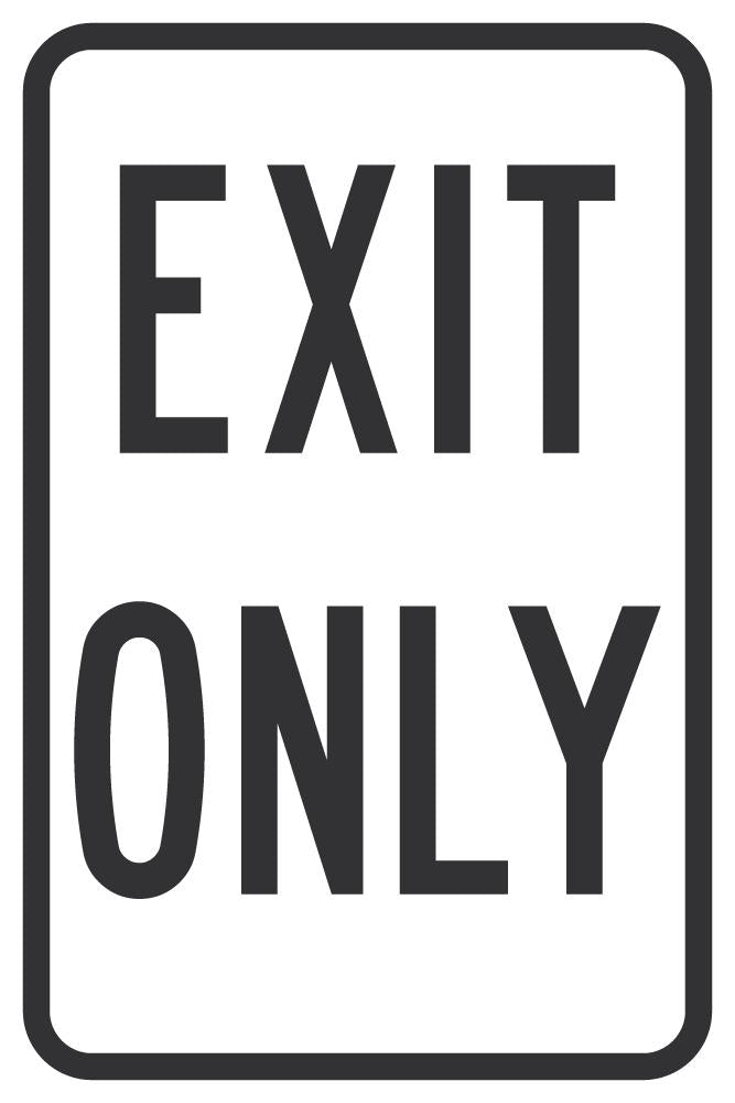 Exit Only Parking Sign T1-6208-EG_12x18